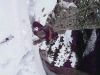 La grande traversee de Chamechaude, la breche en hiver.