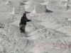 run de bosses sur un ski